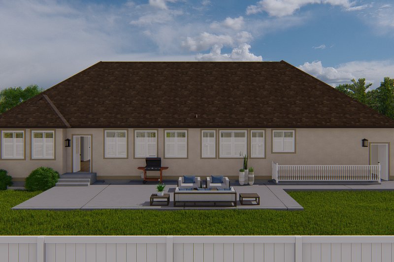 Architectural House Design - Exterior - Rear Elevation for Traditional House Plan #1060-143 - 3 bed, 2.5 bath
