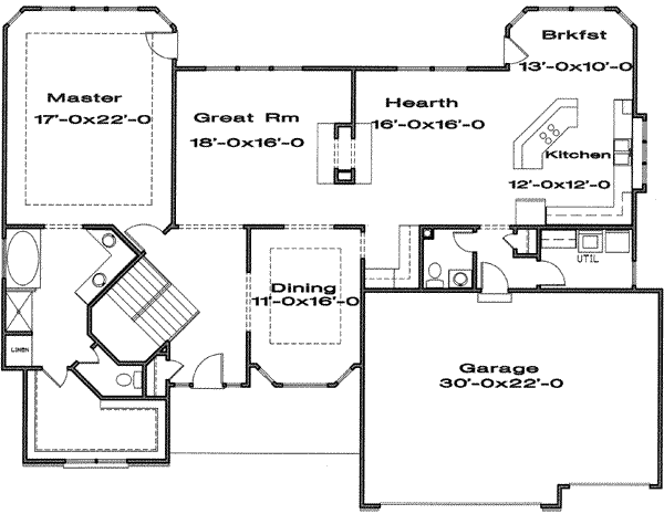 Farmhouse Floor Plan - Main Floor Plan #6-170