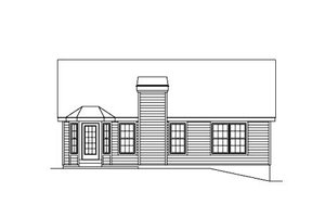 Exterior - Rear Elevation for Traditional House Plan #57-180 - 3 bed, 2 bath