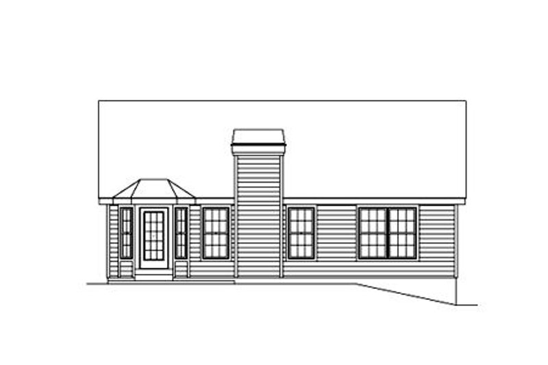 Home Plan - Exterior - Rear Elevation for Traditional House Plan #57-180 - 3 bed, 2 bath