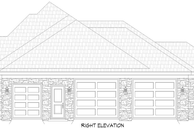 Architectural House Design - Exterior - Other Elevation 1 for Farmhouse House Plan #932-1234 - 4 bed, 2 bath