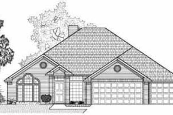 Exterior - Front Elevation for Traditional House Plan #65-320 - 4 bed, 2 bath