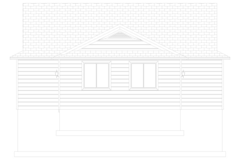 House Design - Exterior - Rear Elevation for Craftsman House Plan #1060-305 - 3 bed, 2 bath