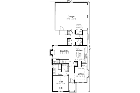Floor Plan - Main Floor for Traditional House Plan #312-163 - 4 bed, 2.5 bath