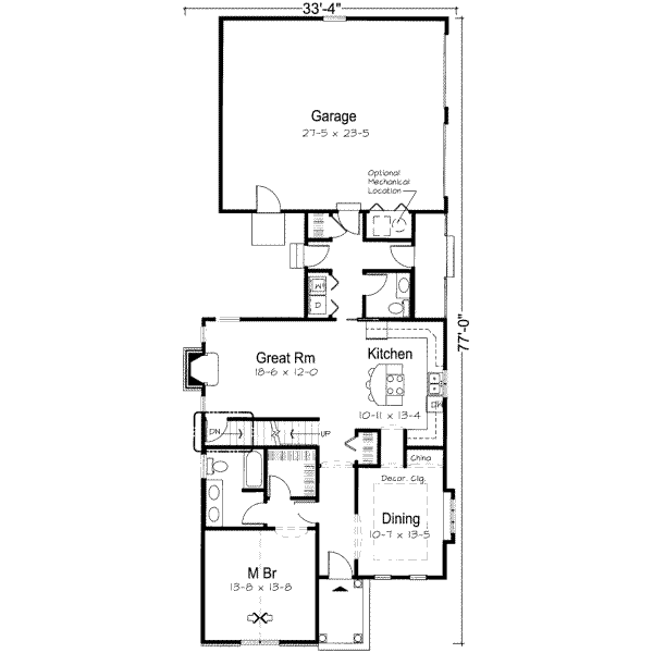 Traditional Floor Plan - Main Floor Plan #312-163