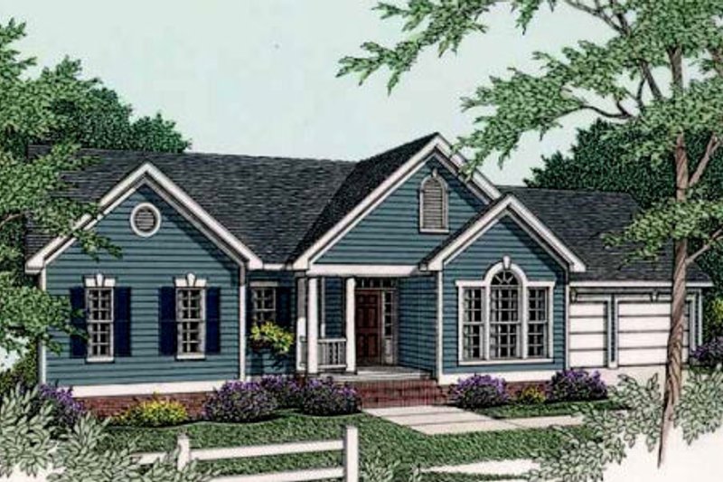 Home Plan - Traditional Exterior - Front Elevation Plan #406-199