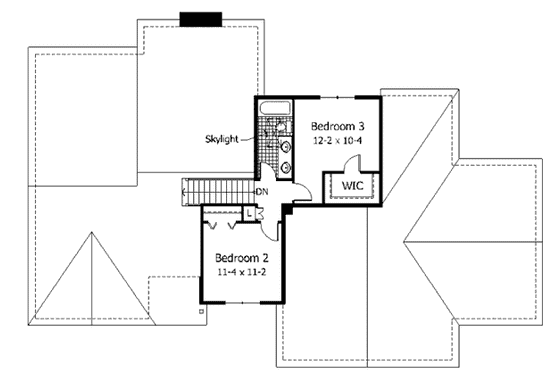 Floor Plan - Upper Floor for Traditional House Plan #51-109 - 3 bed, 2.5 bath