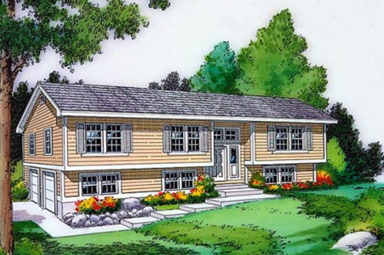 Exterior - Front Elevation for Traditional House Plan #312-448 - 3 bed, 2.5 bath