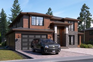 Contemporary Exterior - Front Elevation Plan #1066-17