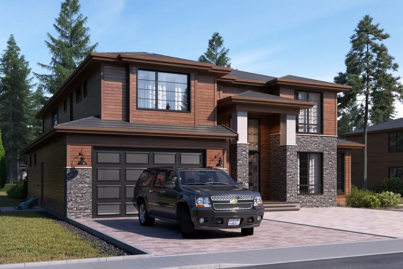 Home Plan - Contemporary Exterior - Front Elevation Plan #1066-17