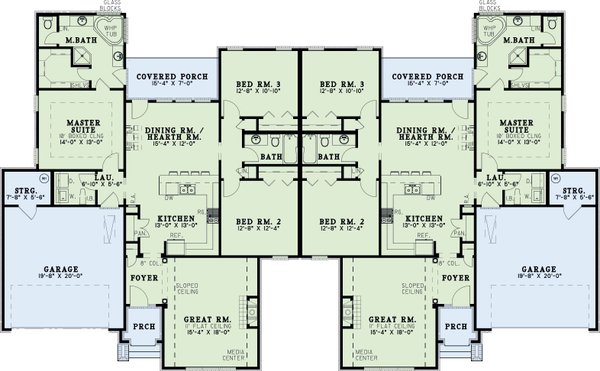 European Floor Plan - Main Floor Plan #17-1058