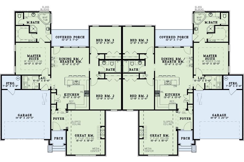 House Plan Design - Floor Plan - Main Floor for European House Plan #17-1058 - 3 bed, 2 bath
