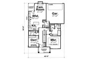 Cottage Style House Plan - 2 Beds 2 Baths 1375 Sq/Ft Plan #20-1208 Floor 