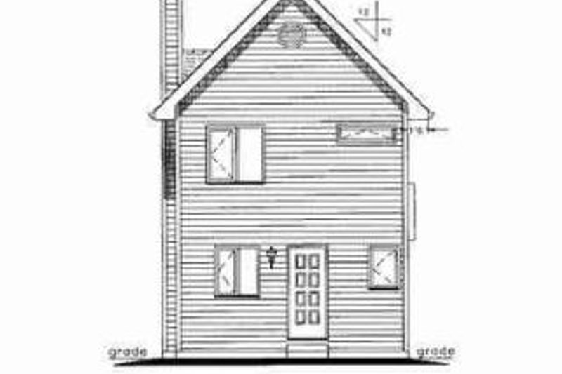 Architectural House Design - Exterior - Rear Elevation for Victorian House Plan #18-2002 - 3 bed, 3 bath