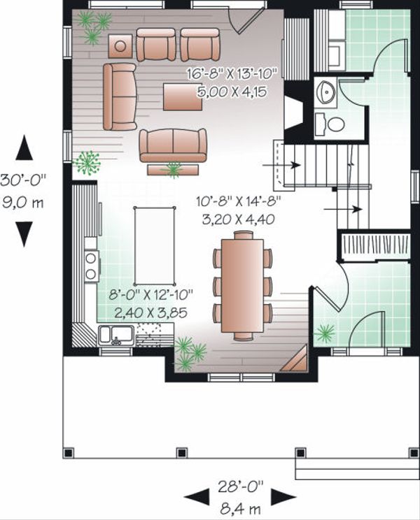 Home Plan - Country Floor Plan - Main Floor Plan #23-743