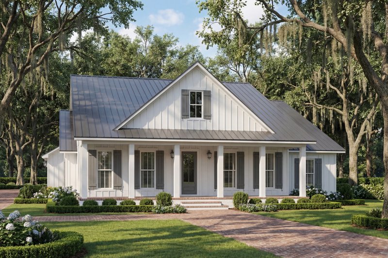Architectural House Design - Exterior - Front Elevation 3 for Farmhouse House Plan #430-414 - 3 bed, 2.5 bath
