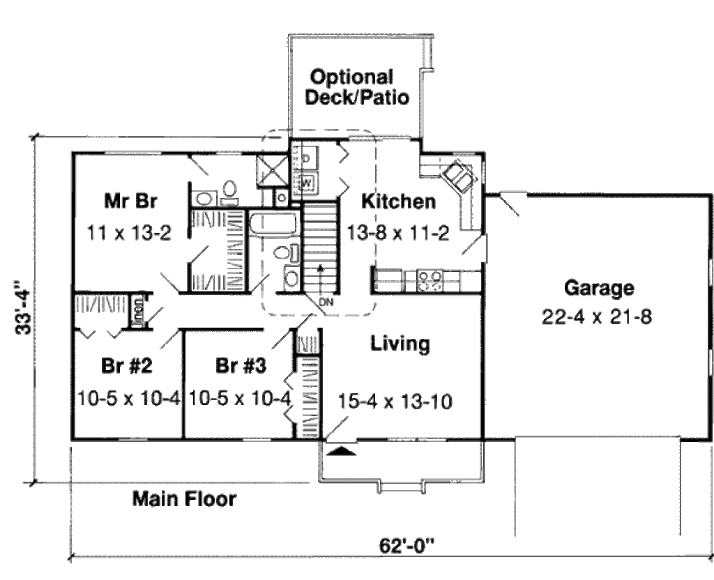 Ranch Style House Plan 3 Beds 2 Baths 1137 Sq Ft Plan Ranch Style House Plan 3 Beds 2 Baths 1137 Sq Ft Plan