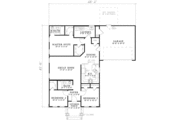 Southern Style House Plan - 3 Beds 2 Baths 1252 Sq/Ft Plan #17-2215 