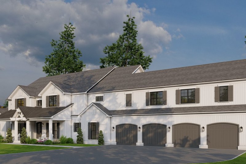 House Design - Exterior - Front Elevation 3 for Farmhouse House Plan #923-429 - 5 bed, 6.5 bath