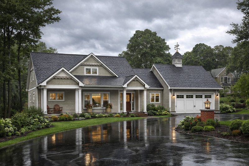 House Blueprint - Exterior - Front Elevation 2 for Craftsman House Plan #928-83 - 3 bed, 2.5 bath