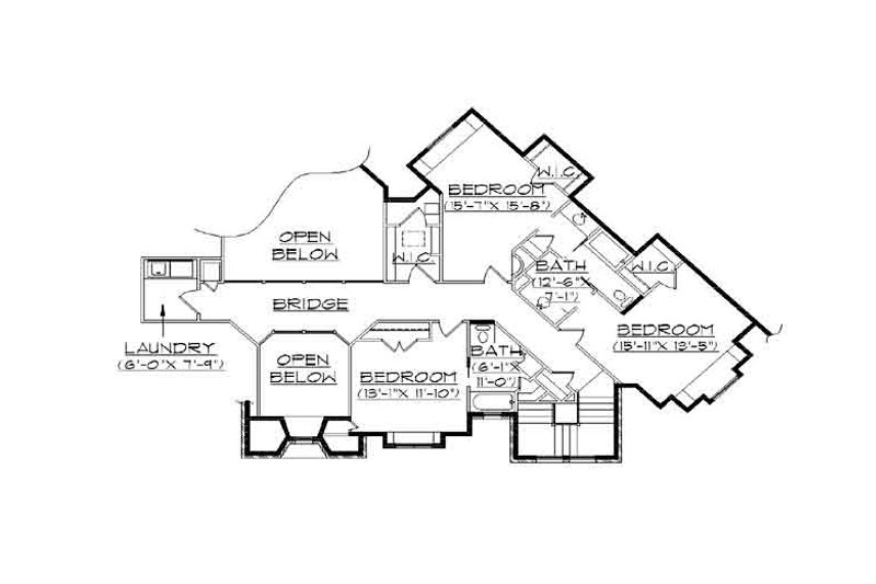 House Plan Design - Floor Plan - Upper Floor for Traditional House Plan #5-450 - 5 bed, 5.5 bath