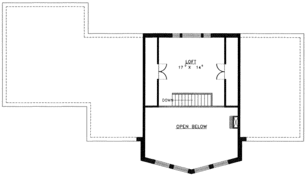 Modern Floor Plan - Upper Floor Plan #117-135