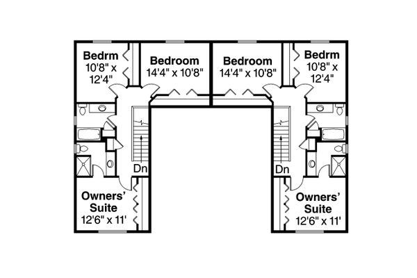 Home Plan - Country Floor Plan - Upper Floor Plan #124-1079