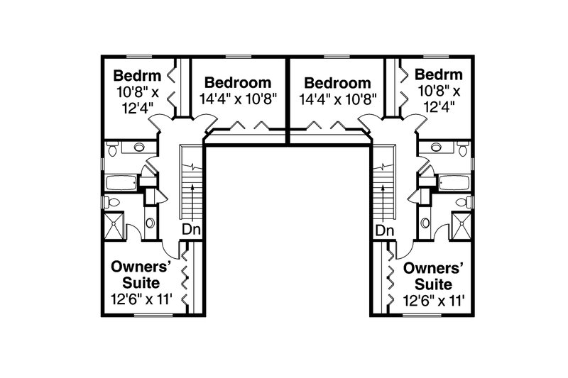 Architectural House Design - Floor Plan - Upper Floor for Country House Plan #124-1079 - 6 bed, 5 bath
