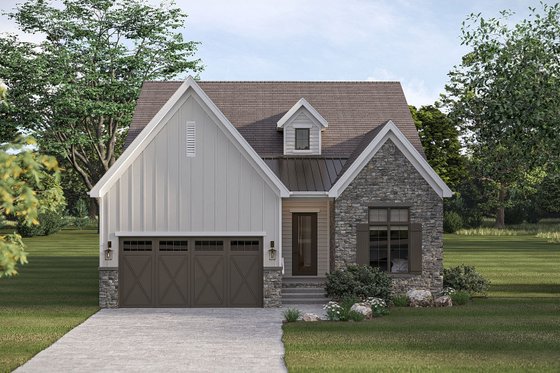 Exterior - Front Elevation 4 for Farmhouse House Plan #455-773 - 4 bed, 4 bath