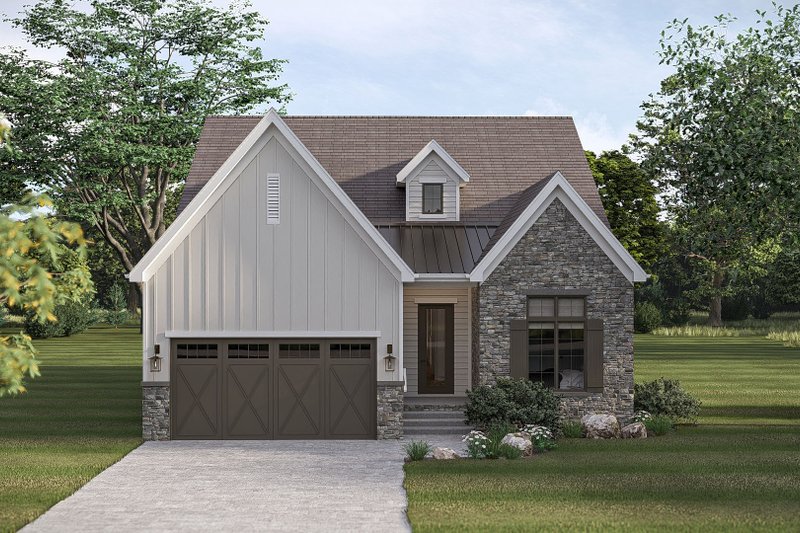 Home Plan - Exterior - Front Elevation 4 for Farmhouse House Plan #455-773 - 4 bed, 4 bath