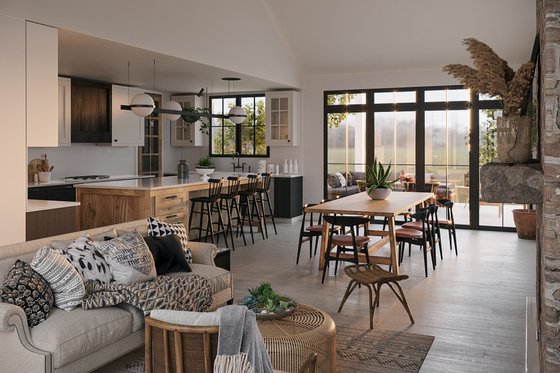 Interior - Dining Room for Country House Plan #23-2800 - 3 bed, 2 bath