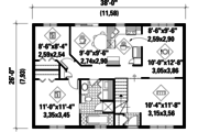 Country Style House Plan - 2 Beds 1 Baths 988 Sq/Ft Plan #25-4840 