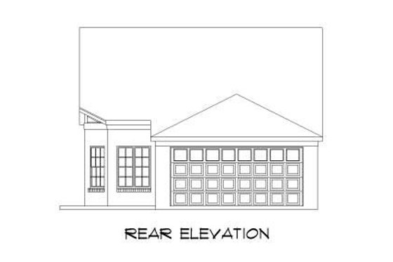 Exterior - Rear Elevation for Traditional House Plan #424-52 - 3 bed, 2 bath