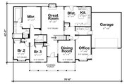 Traditional Style House Plan - 3 Beds 2 Baths 2151 Sq/Ft Plan #20-738 
