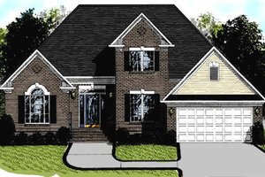 European Exterior - Front Elevation Plan #56-138