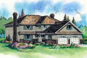 Traditional Exterior - Front Elevation Plan #18-8964