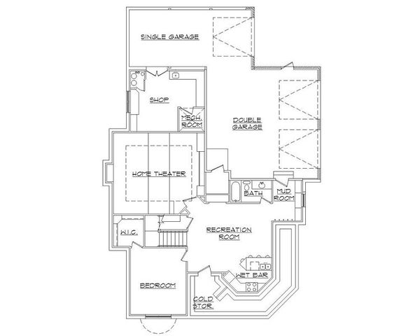 Dream House Plan - Victorian Floor Plan - Lower Floor Plan #5-420