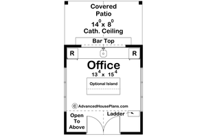 Floor Plan - Main Floor for Farmhouse House Plan #455-269, 0 bath