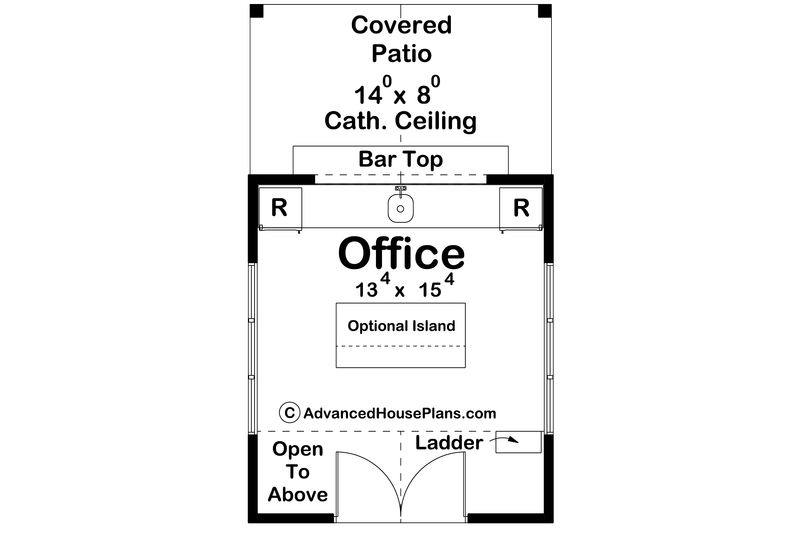 Home Plan - Floor Plan - Main Floor for Farmhouse House Plan #455-269, 0 bath