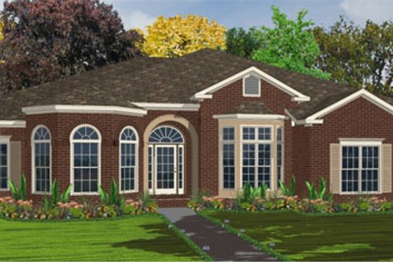Exterior - Front Elevation for Traditional House Plan #63-233 - 4 bed, 3.5 bath