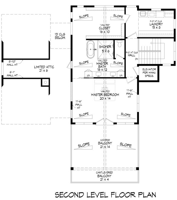 House Blueprint - Contemporary Floor Plan - Upper Floor Plan #932-1358
