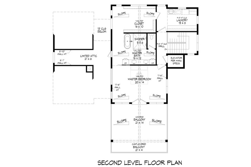 Architectural House Design - Floor Plan - Upper Floor for Contemporary House Plan #932-1358 - 4 bed, 3 bath
