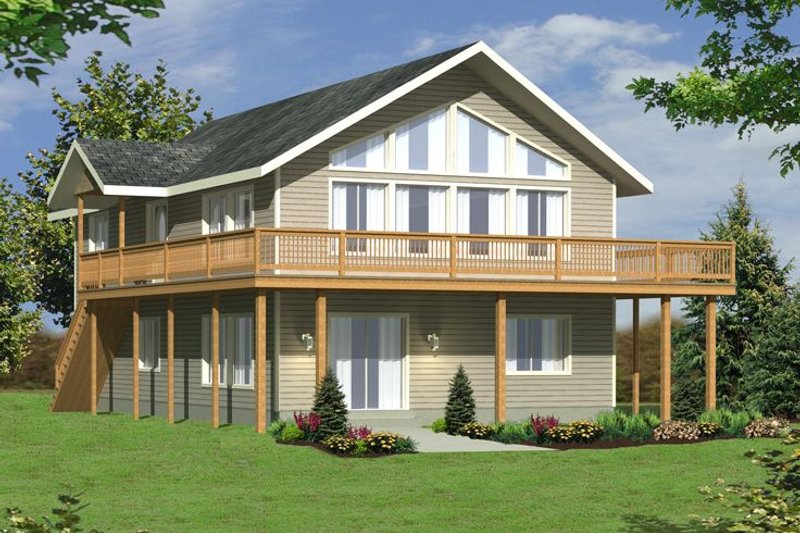 Architectural House Design - Modern Exterior - Front Elevation Plan #117-209
