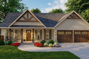 House Plan Design - Exterior - Front Elevation for Craftsman House Plan #406-9673 - 3 bed, 2.5 bath