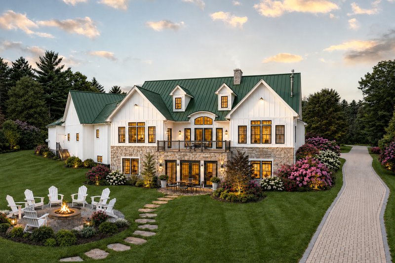 Dream House Plan - Exterior - Rear Elevation 2 for Farmhouse House Plan #928-421 - 2 bed, 2.5 bath