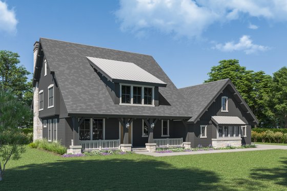 Exterior - Front Elevation for Craftsman House Plan #901-4 - 4 bed, 3.5 bath
