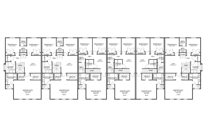House Design - Floor Plan - Upper Floor for Farmhouse House Plan #1060-317 - 18 bed, 12 bath