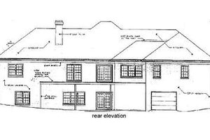 Exterior - Rear Elevation for Colonial House Plan #10-110 - 3 bed, 2.5 bath