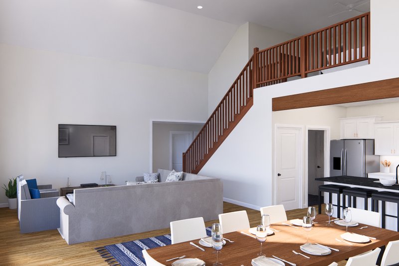 Architectural House Design - Interior - Dining Room for Farmhouse House Plan #513-2254 - 4 bed, 3 bath