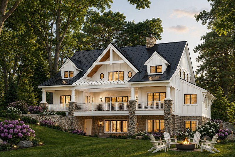 House Blueprint - Exterior - Rear Elevation for Farmhouse House Plan #928-415 - 5 bed, 4 bath
